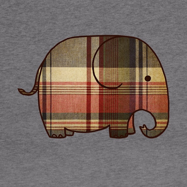 Plaid Elephant by Terry Fan